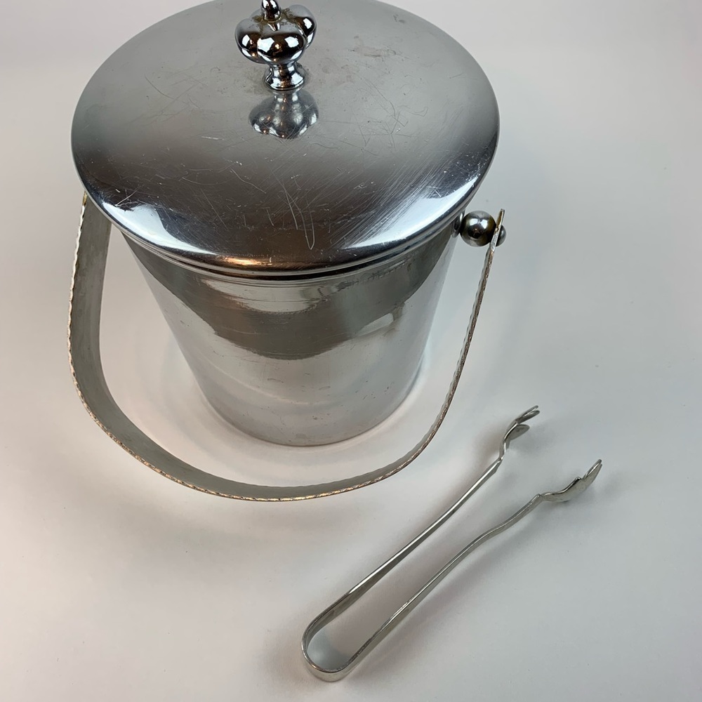 Henry & Miller Kraftware Vintage Ice Bucket and Tongs